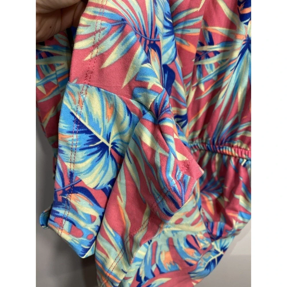 wonder nation girls romper size XL extra large 14 16 shorts tank top‎ tropical